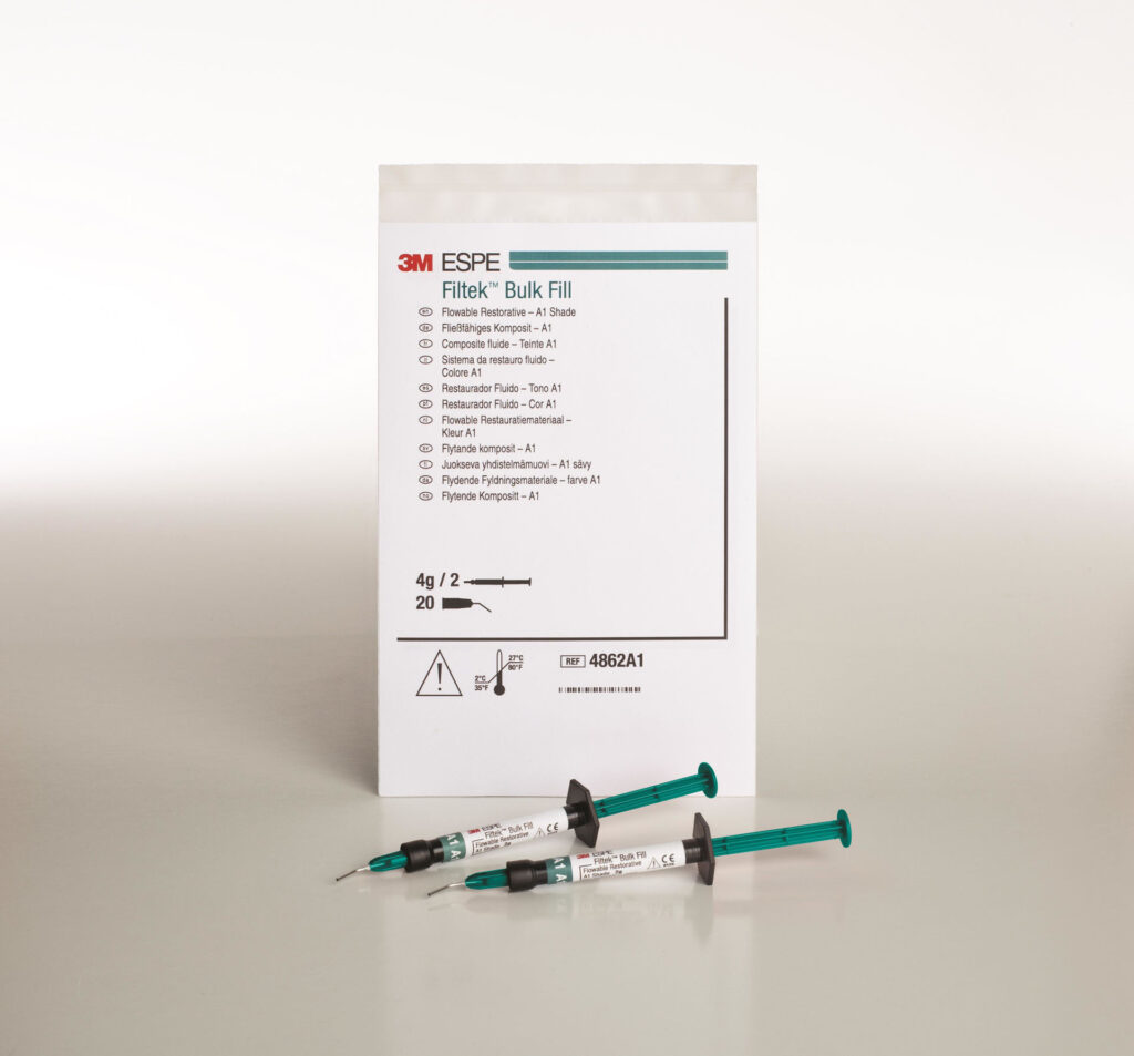 3M™ Filtek™ Bulk Fill Restaurador Fluido, 2 jeringas de 2 g tono A1, 4862A1